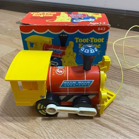 FisherPrice Toys Vintage Fisher Price Toot Toot Engine Pull Train